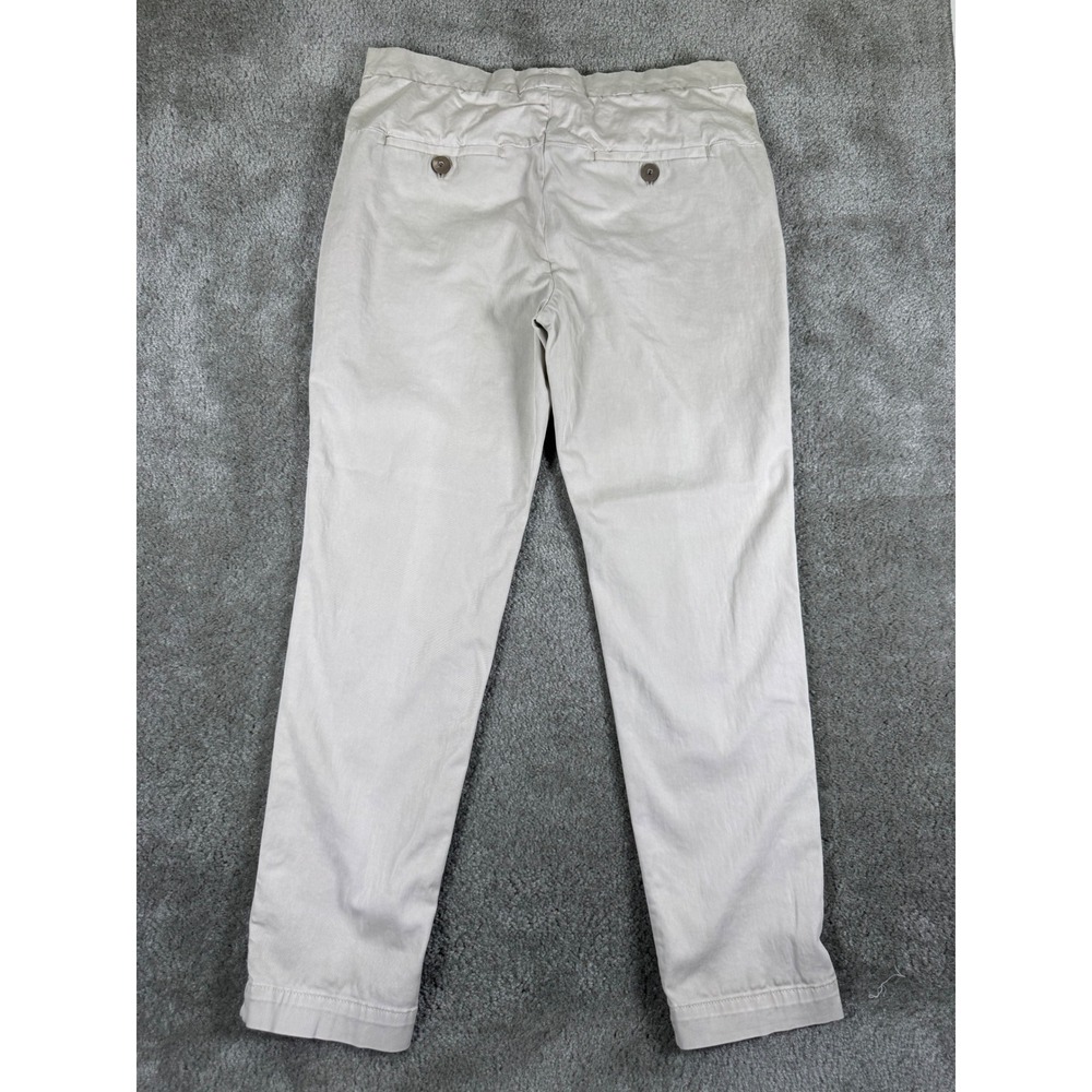 Brunello Cucinelli Tan Stretch Coton Trouser Made in Italy Women Size 6 US 42 IT - Picture 2 of 7